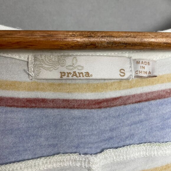 Prana Tank Top Foundation Scoop Neck Women Morning Glory Stripe Shirt Small - Picture 9 of 15